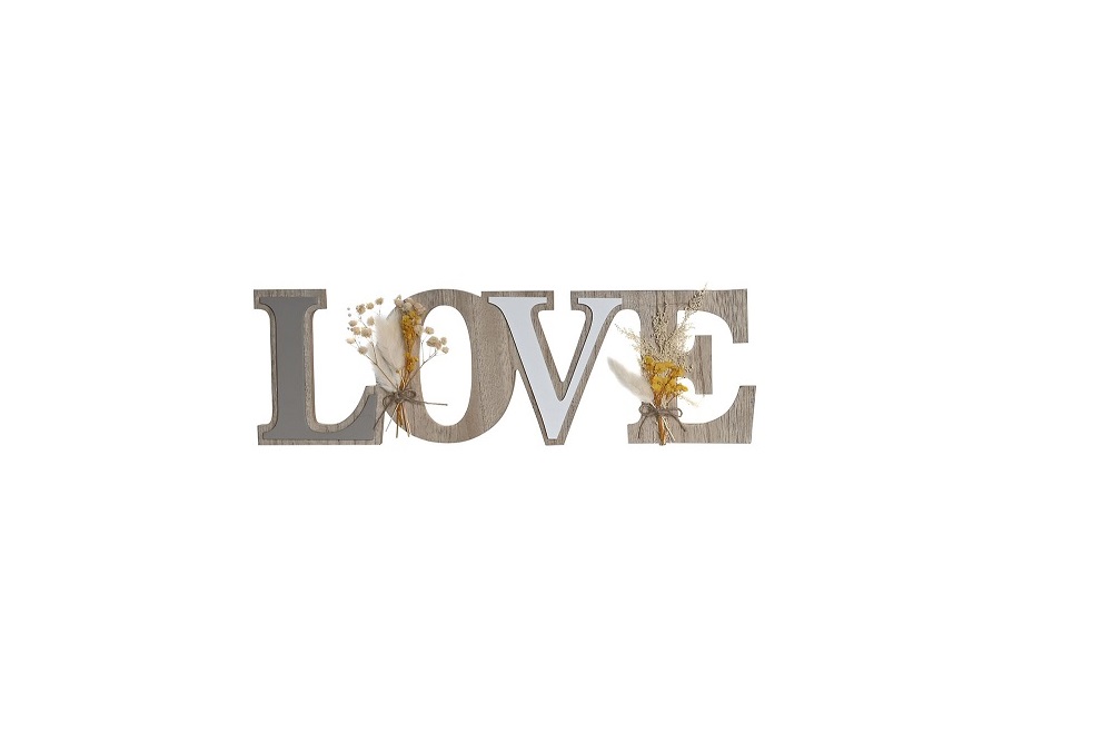 DECORACION MDF 40X1,5X12,5 LOVE